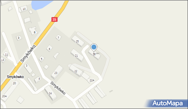 Smykówko, Smykówko, 26, mapa Smykówko