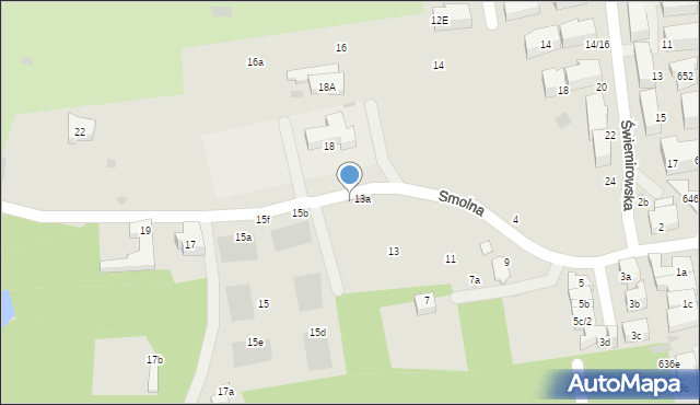 Sopot, Smolna, 13b, mapa Sopotu