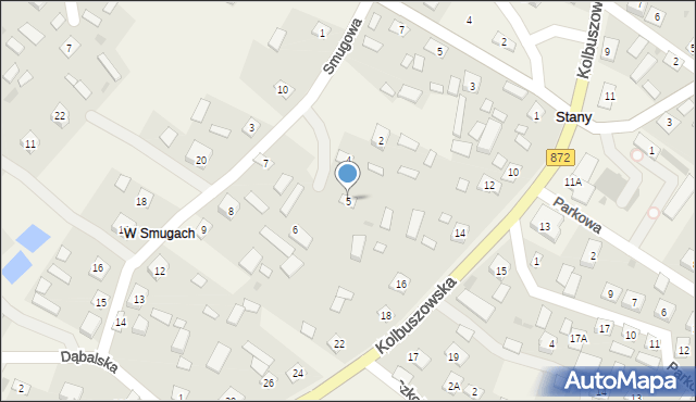 Stany, Smugowa, 5, mapa Stany
