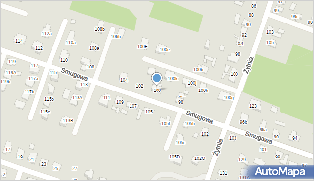 Starachowice, Smugowa, 100, mapa Starachowic