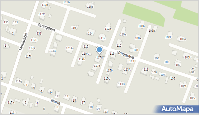 Starachowice, Smugowa, 117a, mapa Starachowic
