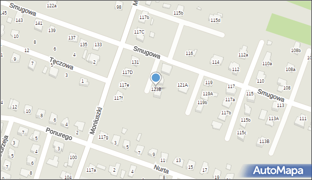 Starachowice, Smugowa, 123B, mapa Starachowic