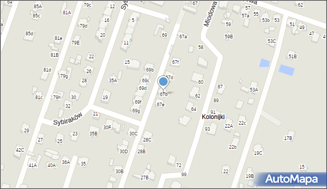 Starachowice, Smugowa, 67b, mapa Starachowic