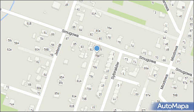 Starachowice, Smugowa, 79a, mapa Starachowic