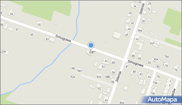 Starachowice, Smugowa, 91B, mapa Starachowic