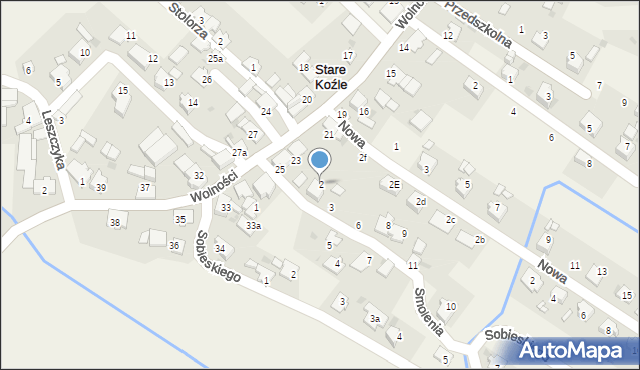 Stare Koźle, Smolenia, 2, mapa Stare Koźle