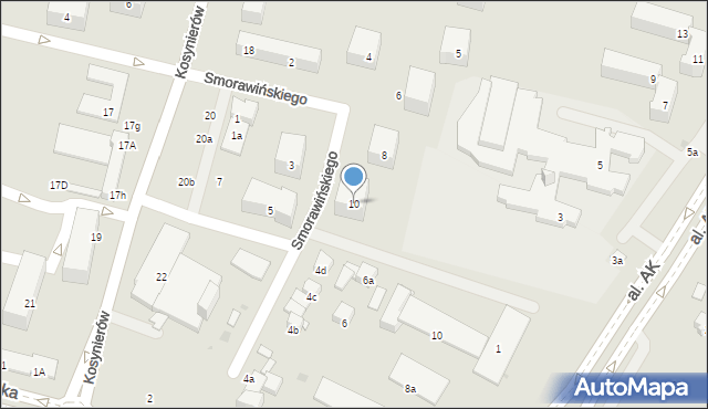 Świdnik, Smorawińskiego Mieczysława, gen., 10, mapa Świdnika