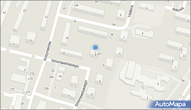 Świdnik, Smorawińskiego Mieczysława, gen., 4, mapa Świdnika