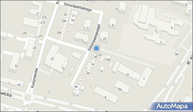 Świdnik, Smorawińskiego Mieczysława, gen., 4d, mapa Świdnika