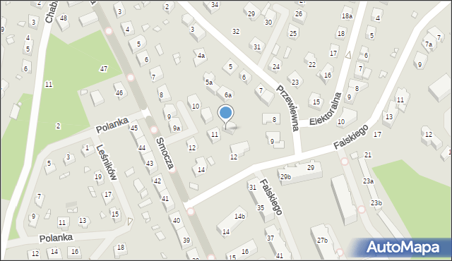 Szczecin, Smocza, 11a, mapa Szczecina