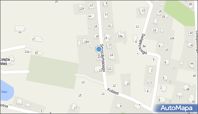 Tenczynek, Smoczyńskiego Wincentego, ks., 22, mapa Tenczynek