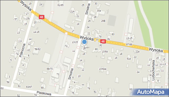 Tomaszów Mazowiecki, Smolna, 18, mapa Tomaszów Mazowiecki