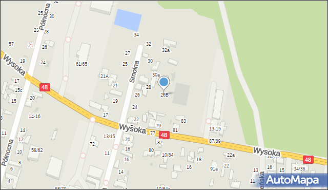 Tomaszów Mazowiecki, Smolna, 26B, mapa Tomaszów Mazowiecki