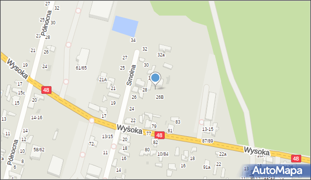 Tomaszów Mazowiecki, Smolna, 28a, mapa Tomaszów Mazowiecki