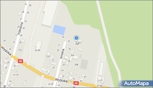 Tomaszów Mazowiecki, Smolna, 32a, mapa Tomaszów Mazowiecki