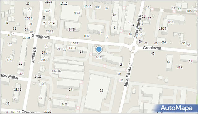 Tomaszów Mazowiecki, Smugowa, 1/11, mapa Tomaszów Mazowiecki
