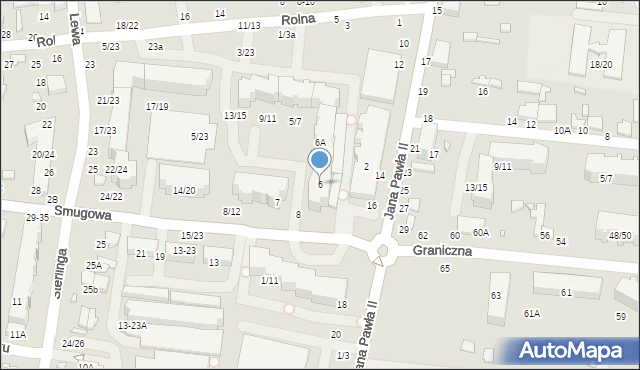 Tomaszów Mazowiecki, Smugowa, 6, mapa Tomaszów Mazowiecki
