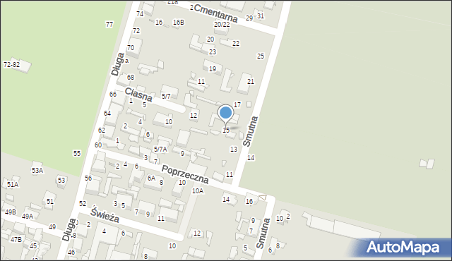 Tomaszów Mazowiecki, Smutna, 15, mapa Tomaszów Mazowiecki