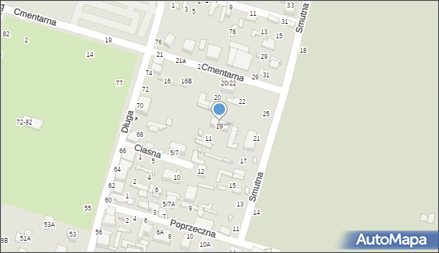 Tomaszów Mazowiecki, Smutna, 19, mapa Tomaszów Mazowiecki