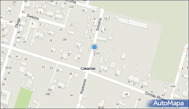 Tomaszów Mazowiecki, Smutna, 2, mapa Tomaszów Mazowiecki