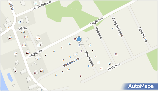 Uście, Smardzowa, 2, mapa Uście