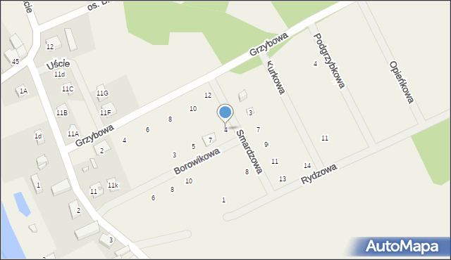 Uście, Smardzowa, 4, mapa Uście