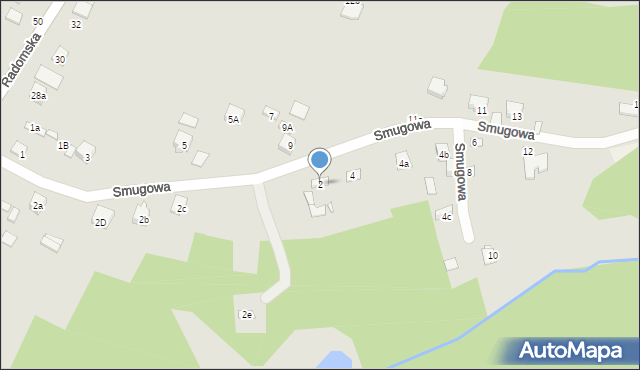 Wąchock, Smugowa, 2, mapa Wąchock
