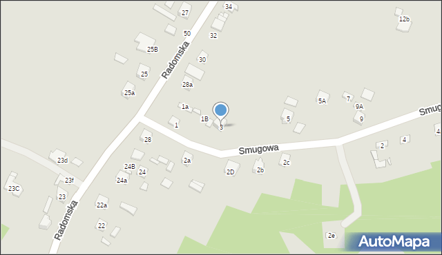 Wąchock, Smugowa, 3, mapa Wąchock