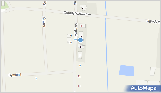Walendów, Smyczkowa, 5, mapa Walendów