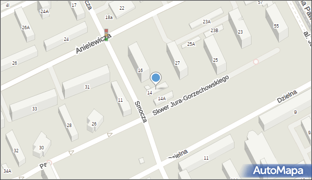 Warszawa, Smocza, 16A, mapa Warszawy