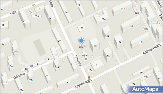 Warszawa, Smocza, 18/2, mapa Warszawy