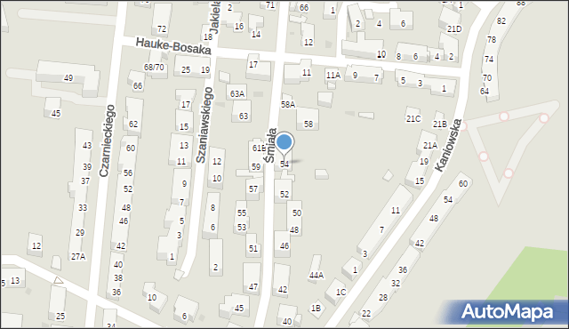 Warszawa, Śmiała, 54, mapa Warszawy