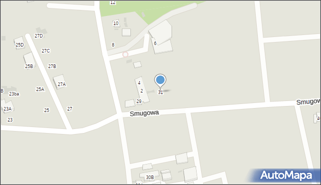 Warszawa, Smugowa, 31, mapa Warszawy