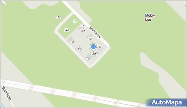 Warszawa, Smolarzy, 20a, mapa Warszawy