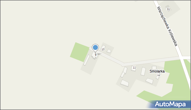 Warząchewka Królewska, Smolarka, 9, mapa Warząchewka Królewska