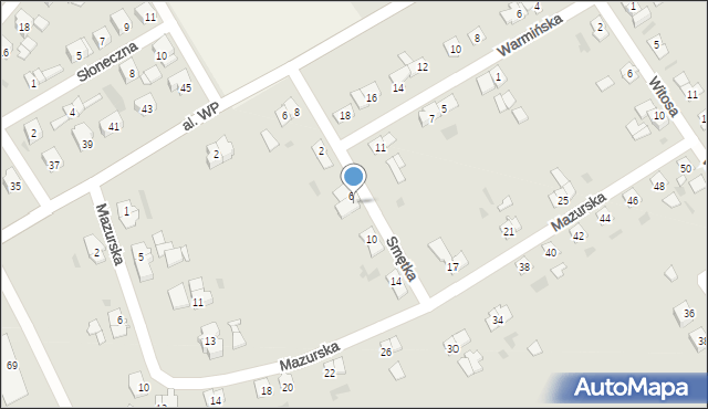 Węgorzewo, Smętka, 8, mapa Węgorzewo