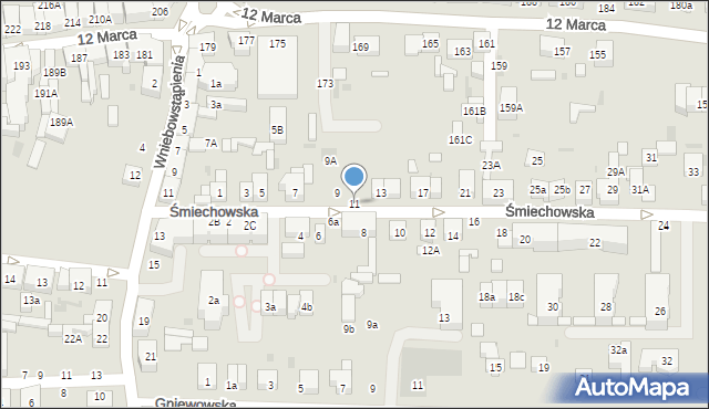 Wejherowo, Śmiechowska, 11, mapa Wejherowo