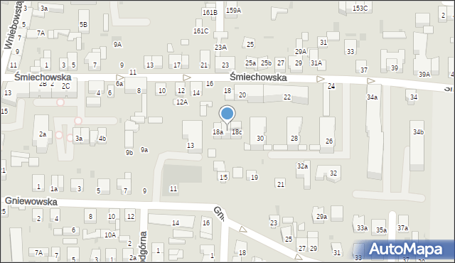 Wejherowo, Śmiechowska, 18b, mapa Wejherowo