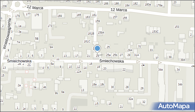 Wejherowo, Śmiechowska, 23, mapa Wejherowo