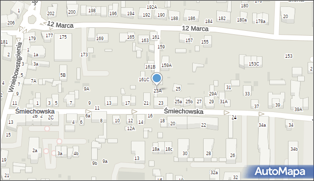 Wejherowo, Śmiechowska, 23A, mapa Wejherowo