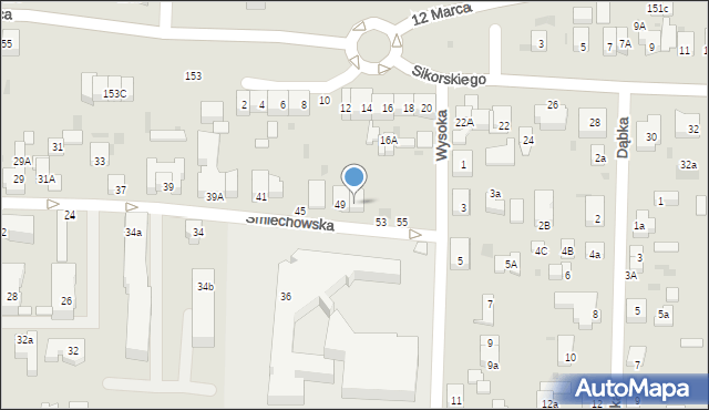 Wejherowo, Śmiechowska, 51, mapa Wejherowo