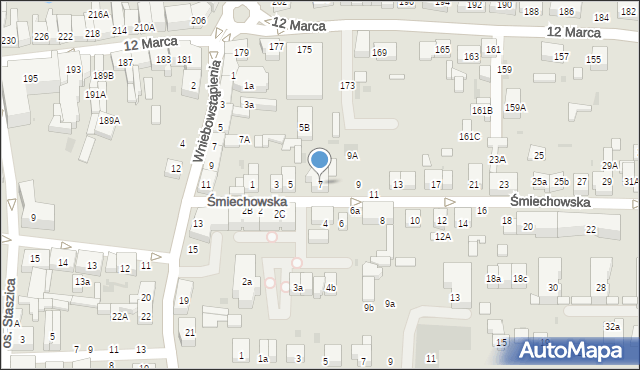 Wejherowo, Śmiechowska, 7, mapa Wejherowo