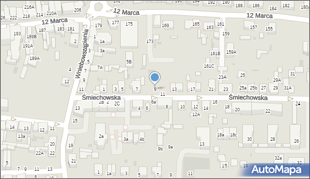 Wejherowo, Śmiechowska, 9, mapa Wejherowo