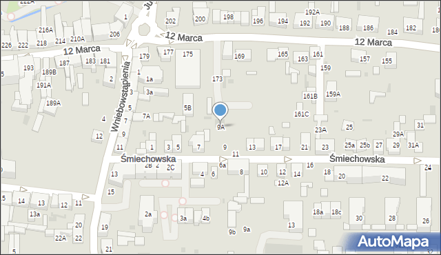 Wejherowo, Śmiechowska, 9A, mapa Wejherowo