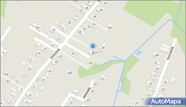 Wodzisław Śląski, Smolna, 26, mapa Wodzisławia Śląskiego