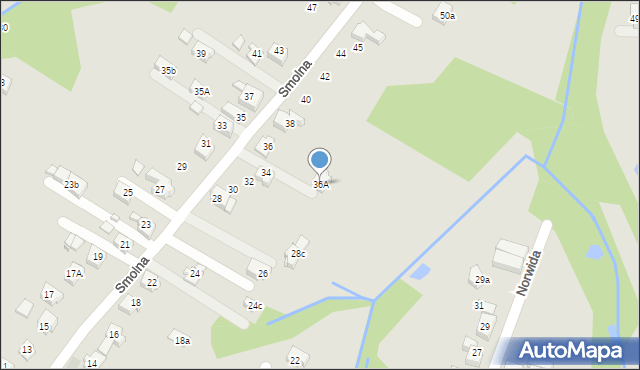 Wodzisław Śląski, Smolna, 36A, mapa Wodzisławia Śląskiego
