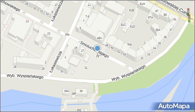 Wrocław, Smoluchowskiego Mariana, 29, mapa Wrocławia