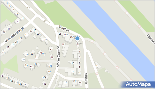 Wrocław, Smętna, 1, mapa Wrocławia