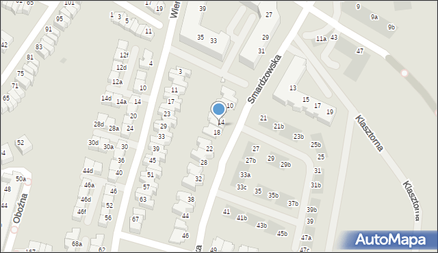 Wrocław, Smardzowska, 16, mapa Wrocławia