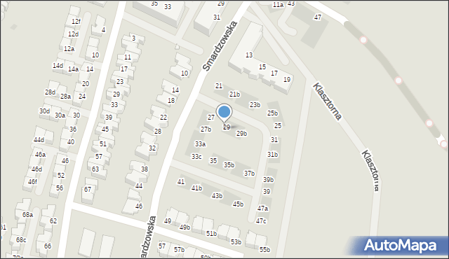 Wrocław, Smardzowska, 29a, mapa Wrocławia